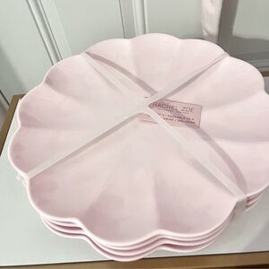NEW Rachel Zoe pale pink dish plates set 4